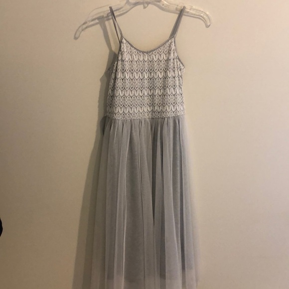 Ruby & Bloom Lace And Tulle Dress Grey, 16 - Picture 1 of 6